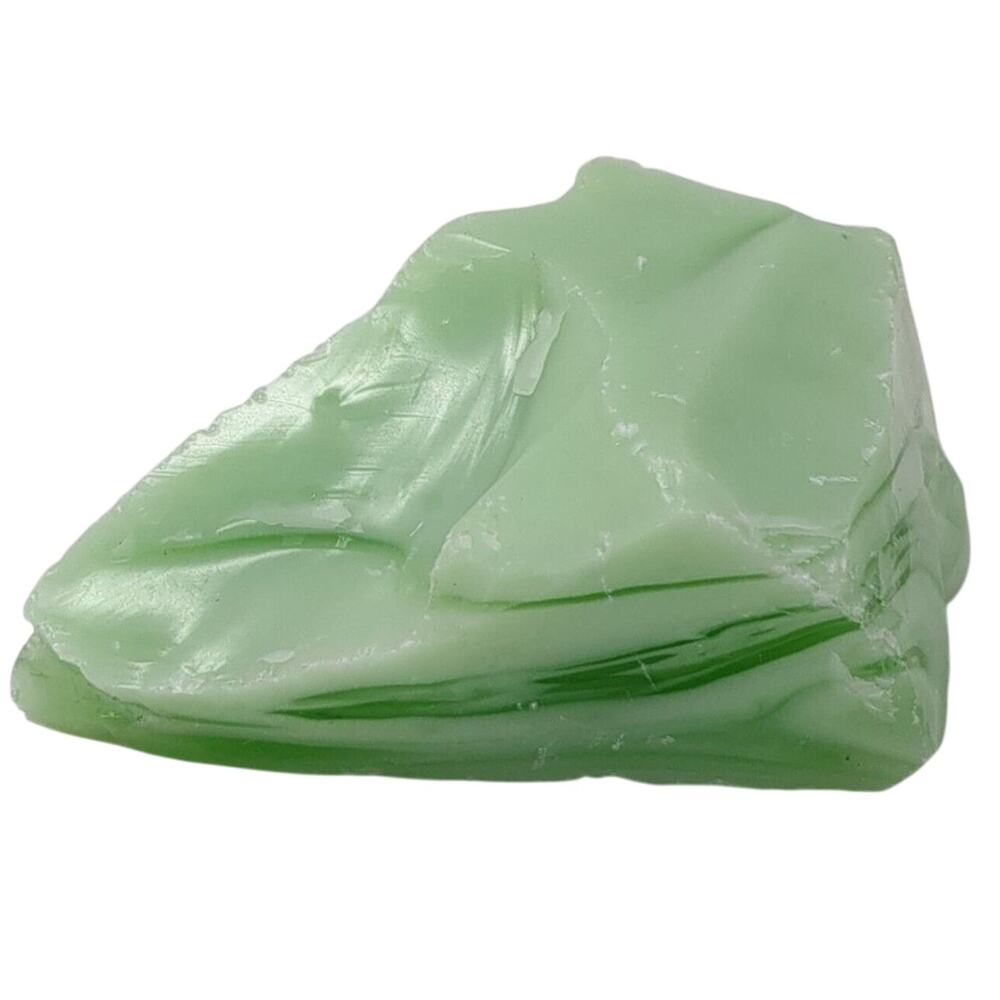 Lime Green‎ Art Glass Cullet Swirl Slag #5L132
